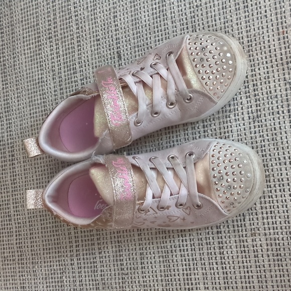 Sketchers Girl's Twinkie Toe Light-up Sneakers - Picture 1 of 5